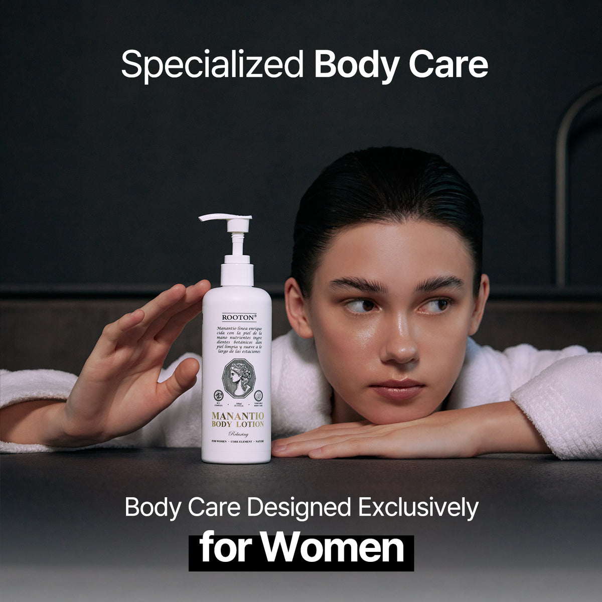 ROOTON Manantio™ Body Lotion 10.14 fl.oz (300ml) – Women Vegan Body Lotion for Deep Moisture,