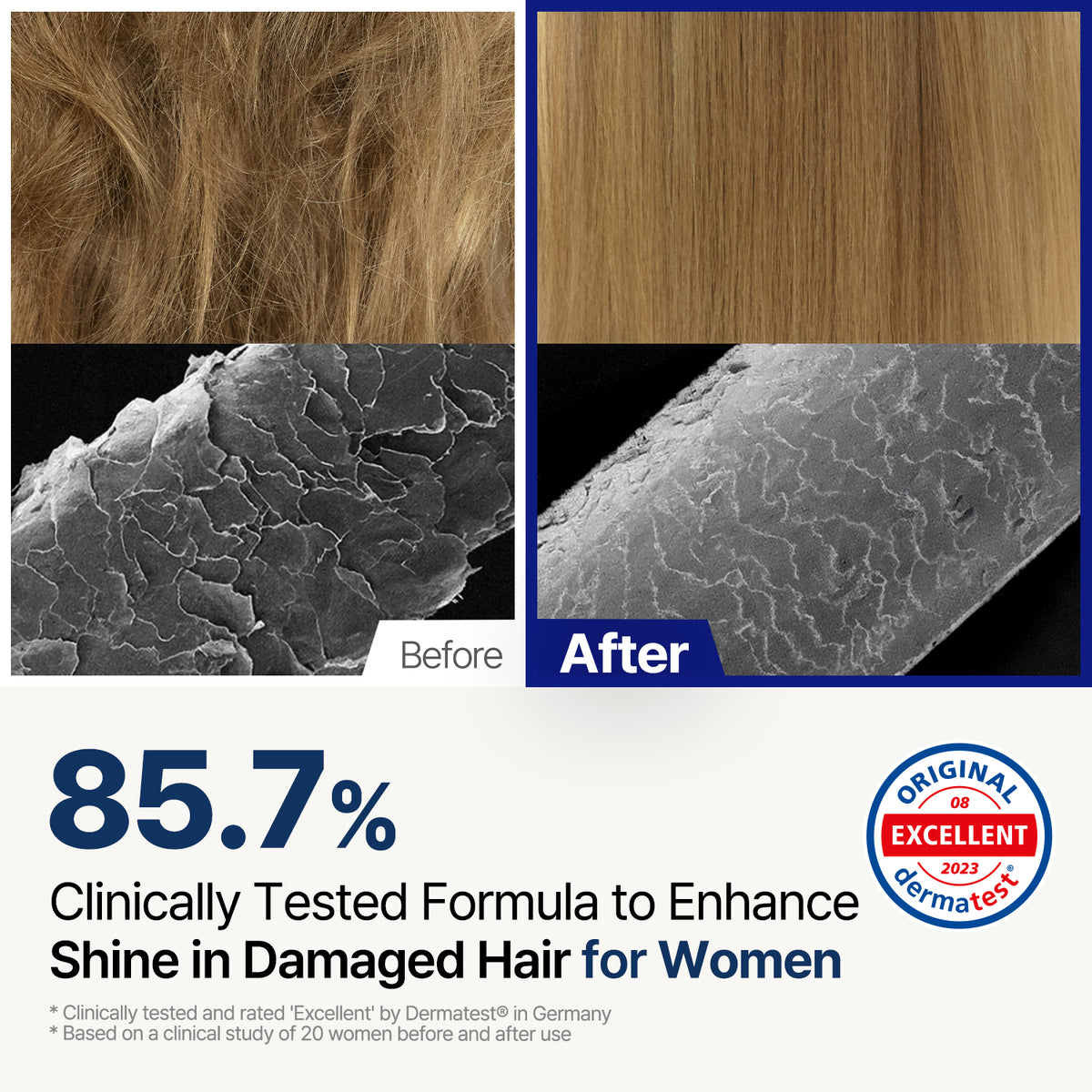 ROOTON Regresar™ Shampoo 16.9 fl.oz (500ml) – Women Protein Repair Formula for Damaged Hair
