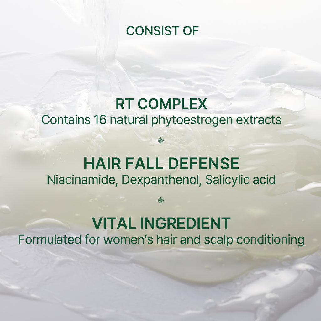 ROOTON Alpha Erguen Shampoo 16.9 fl.oz (500ml) – Women Vegan Formula for Anti Hair Loss