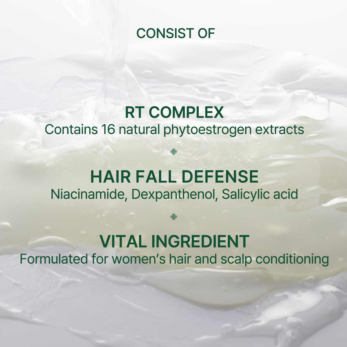ROOTON Alpha Erguen Shampoo 16.9 fl.oz (500ml) – Women Vegan Formula for Anti Hair Loss