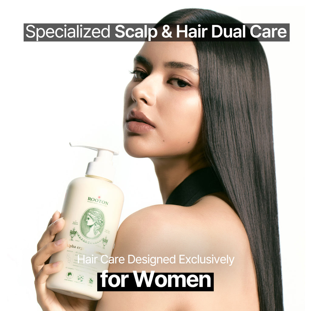 ROOTON Alpha Erguen™ Treatment 16.9 fl.oz (500ml) – Women Vegan Formula for Hair Cortex Repair